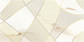 Azori Calacatta Royal Geometria Бежевый Матовый Декор 31,5х63 см