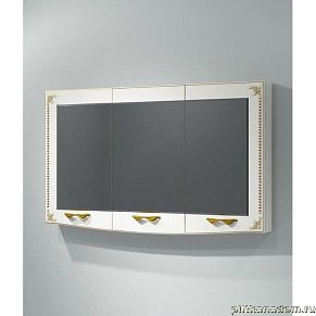 Какса-А Классик-Д Шкаф зеркальный 120, белый с золотом