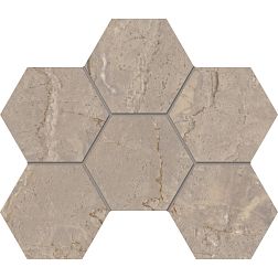Estima Bernini BR02 Hexagon Beige Бежевая Матовая Мозаика 25x28,5 см