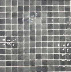 Gidrostroy Стеклянная мозаика QN-019 AS Серая Глянцевая Антискользящая 31,7x31,7 (2,5х2,5) см