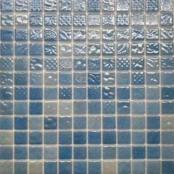 Gidrostroy Стеклянная мозаика L-024 Голубая Глянцевая 2,5x2,5 31,7x31,7 см