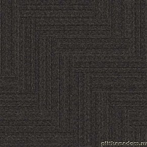 Interface World Woven 860 335104 Black Tweed Ковровая плитка 25х100 см