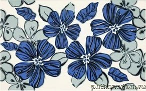 Paradyz Vivian Blue Kwiat Декор 25х40 см