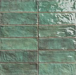 Mainzu Positano Smeraldo Зеленая Глянцевая Настенная плитка 6,5x20 см