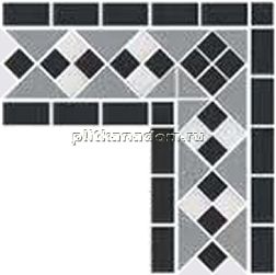 Caramelle L'Universo Ornamenti Angola Equinozio Серый Матовый Бордюр 27,7x27,7 (2,3x2,3) см