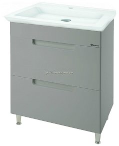 Bellezza Сириус Тумба с 2 ящ. серебро (пленка ПВХ) 60 см