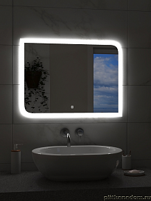 Зеркало Континент Fantasy LED 800x600 c подсветкой с сенсорным выключателем ЗЛП37