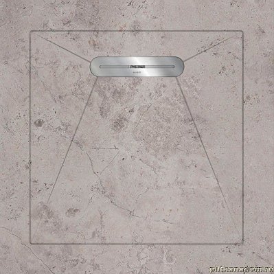 Aquanit Envelope Душевой поддон из керамогранита, цвет Fibre Gri, 90х90