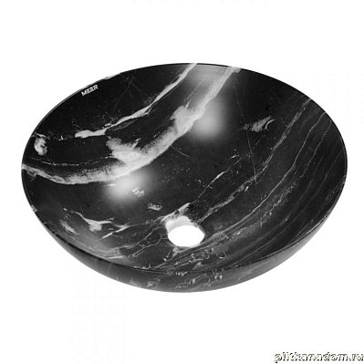 Meer MR-3101mbw Накладная раковина 40,5x40,5, Carrara Black