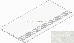 Kerranova Гранит Monochrom K-2060 MR st01 Белая Ступень 29,4x120 см
