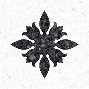 Vives Niza Andria-R Carbon Черно-белый Матовый Декор 20x20 см