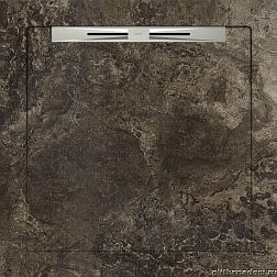 Aquanit Slope Душевой поддон из керамогранита, цвет Fossil Kahve, 90х90