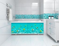 Метакам Ультра Экран под ванну, Подводная одиссея, 148 см, пластик