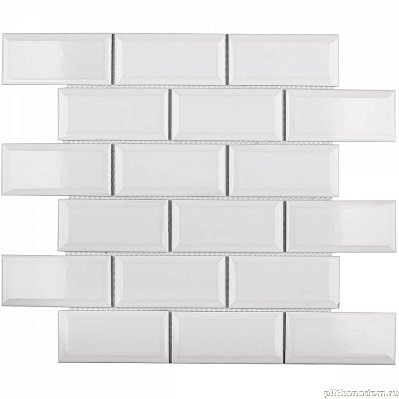 Starmosaic Homework Brick & Metro White Glossy (AM81945) Белая Глянцевая Мозаика 28,8х29,4 (4,5х9,5)