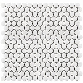 Starmosaic Homework Penny Round White Antid Мозаика 30,9х31,5
