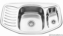 Sinklight Кухонная мойка врезная 7851 L-R-U толщина 0,8 мм, глубина чаши 180 мм, 1,5 ч., декор 78х51