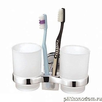 Frap F1908 2-стакана стекло с держателем для зубных щеток
