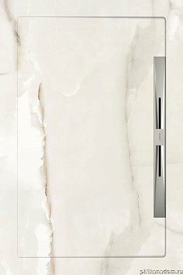 Aquanit Slope Nova Душевой поддон из керамогранита, цвет Marble Beyaz, 80x120