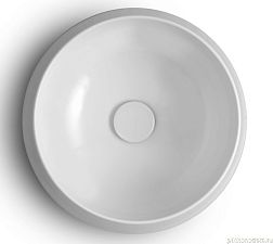 White Tao, накладная круглая раковина Ø42x18h см, белый глянцевый