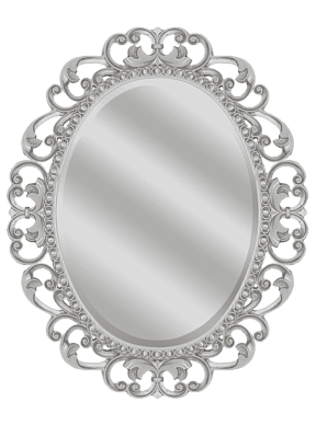 Зеркало Misty Аврора O.1076.PA.ZA Silver 82х102 см серебро с узором