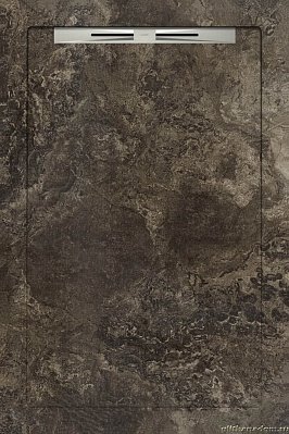 Aquanit Slope Душевой поддон из керамогранита, цвет Fossil Kahve, 90x135