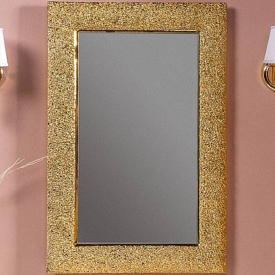 Boheme Aura 536 Зеркало с рамой из хрустального стекла, Золото, с подсветкой 60х90