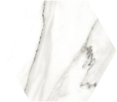 Oset Calacattas-Pulpis Calacatta White Hex Белый Матовый Керамогранит 20х24 см