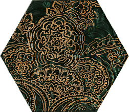 Paradyz Urban Colours Green Inserto Szklane Heksagon B Декор 19,8х17,1 см