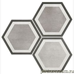 Durstone Six Cementine Pisa Grey Серый Матовый Декор 23x27 см