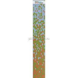 MVAPrintMosaic Растяжки 25RFL-S-167 Голубой + Зеленый + Оранжевый Мозаика 31,7х31,7 см (полоса 8 карт 31,7х31,7)