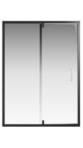 Creto Astra дверь распашная 1400мм, стекло прозр., проф. черный, 121-WTW-140-C-B-6 (260067)