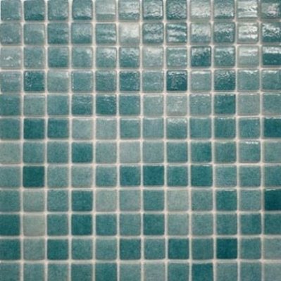 Gidrostroy Стеклянная мозаика QN-002 Бирюзовая Глянцевая 2,5x2,5 31,7x31,7 см