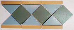 Керамика будущего(CF Systems) Метлахская плитка Злата Микс Матовый Бордюр 18,5x41,7