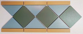 Керамика будущего(CF Systems) Метлахская плитка Злата Микс Матовый Бордюр 18,5x41,7