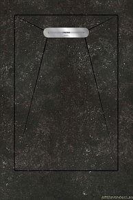 Aquanit Envelope Душевой поддон из керамогранита, цвет Belgium Stone Siyah, 90x135