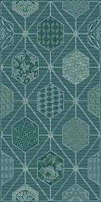 Azori Devore Indigo Geometria Декор 31,5x63 см