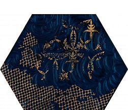 Paradyz Intense Tone Blue A Glass Heksagon Синий Глянцевый Декор 17,1x19,8 см