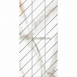 Ametis Supreme Ferrum Фальшмозаика SM03 Corner Белый Неполированный Декор Правый 30x60 см