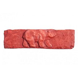 Sergio Pietra Декор Медведь Красный 7x26x1,5 см
