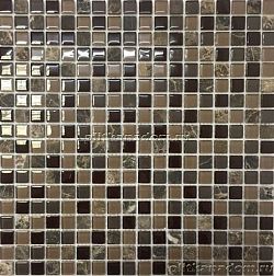 NS-mosaic Exclusive series S-855 Стекло, камень Мозаика 30,5х30,5 (1,5х1,5) см