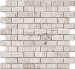 Caramelle Pietrine 7 мм Travertino Silver Pol Мозаика 29,8х29,8х0,7 (2,3х4,8) см