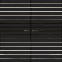 La Platera Kromo Pencil Black Черная Матовая Настенная плитка 35x35 см