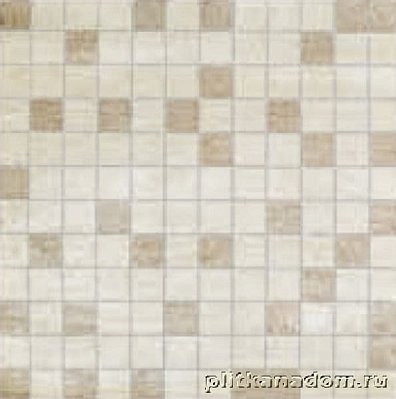 Serenissima Cir I Travertini Mosaico Mix Grigio-Crema 2,2x2,2 Мозаика 30х30