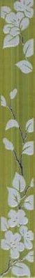 Нефрит Кензо Цветы фисташковый на темном Бордюр 40х4,8