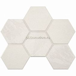 Estima Luna LN00-TE00 Hexagon White Белая Неполированная Мозаика 25х28,5 см