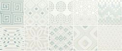 Novabell Milady MLW D77K Preinciso Patchwork White-Mint Декор 25x60 см