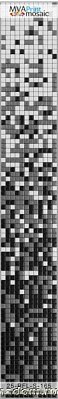 MVA-Mosaic 25RFL-S-165 Стеклянная мозаика растяжка 223х31,7 (2,5х2,5)