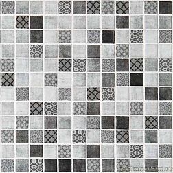 Mosavit Стеклянная мозаика Graphic Decor Riviere Gris 31,6x31,6 см
