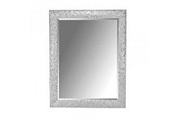 Boheme Linea 535 Зеркало, рельефная резная рама из массива дерева, комбинированный цвет Белый-Серебро