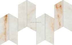 Atlas Concorde Marvel Diva Ice Crystal Chevron Velvet Бежевая Сатинированная Мозаика 17,5х46,3 см